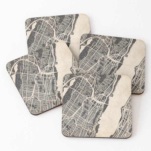 Item preview, FORT LEE map New Jersey Ink lines designed and sold by InkMaps.