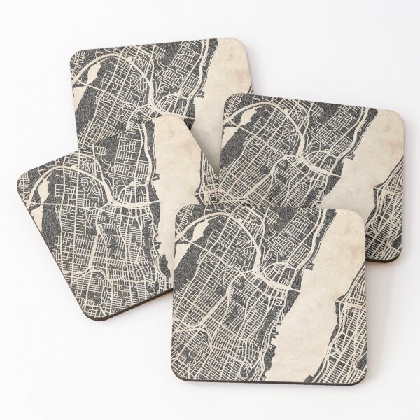 Item preview, FORT LEE map New Jersey Ink lines 2 designed and sold by InkMaps.