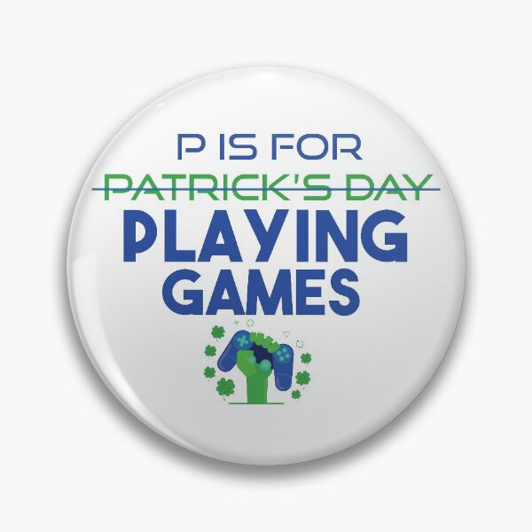 Artikelvorschau, P ist für das Spielen von St Patrick's Day-Videospielern entworfen und verkauft von liamstyle.