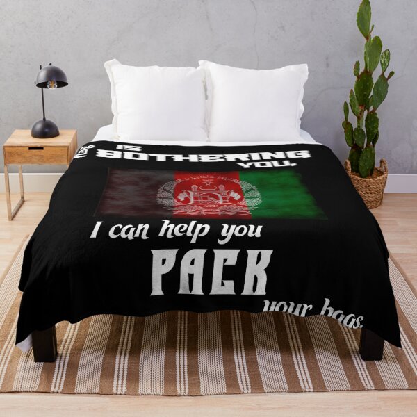 Item preview, Afghan flag - pack your bags designed and sold by 2Girls1Shirt.