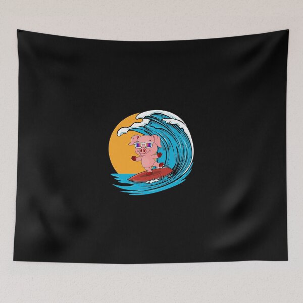 Item preview, Surfing Pig – Funny Animal Design designed and sold by PrintPress.