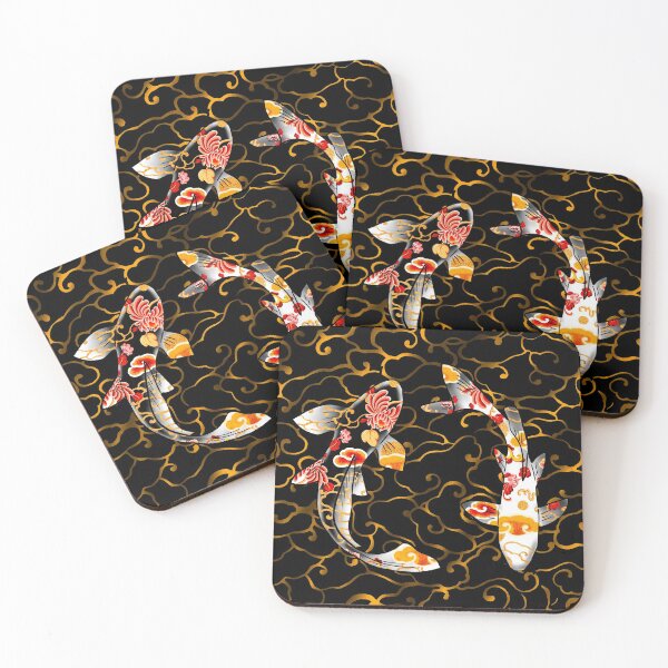 Item preview, Koi fishes, Traditionnal japanese koi fish, Koi fish pond, koi fish japanese art, koi fish illustration, koi art drawing, unique gift, koi fish lover  designed and sold by shodark.