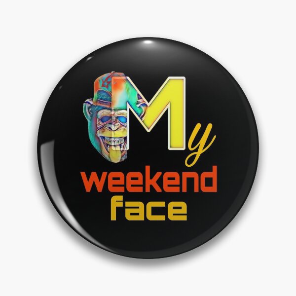 Item preview, my weekend face. smiling monkey.  designed and sold by efenem.