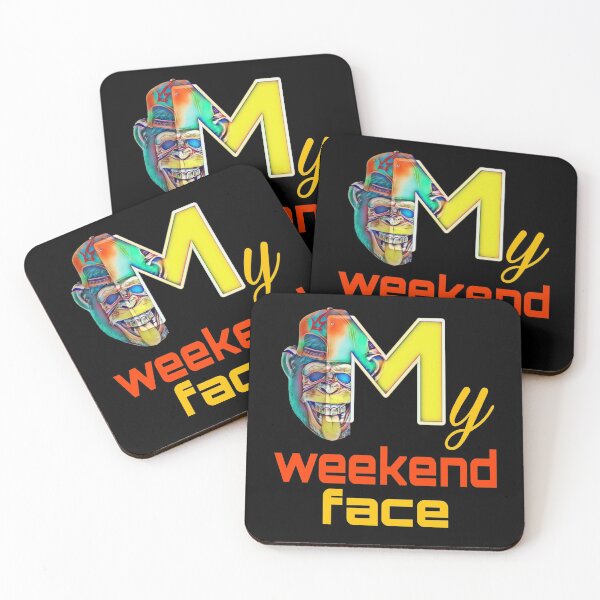 Item preview, my weekend face. smiling monkey.  designed and sold by efenem.