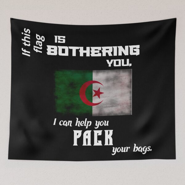 Artikelvorschau, Algerische Flagge - pack deine Koffer entworfen und verkauft von 2Girls1Shirt.