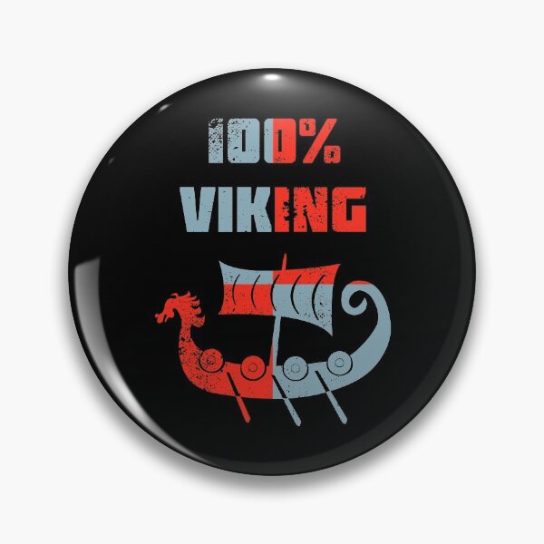 Item preview, 100% Viking – Norse Longship With Shield Color Pattern designed and sold by The Green Corner.