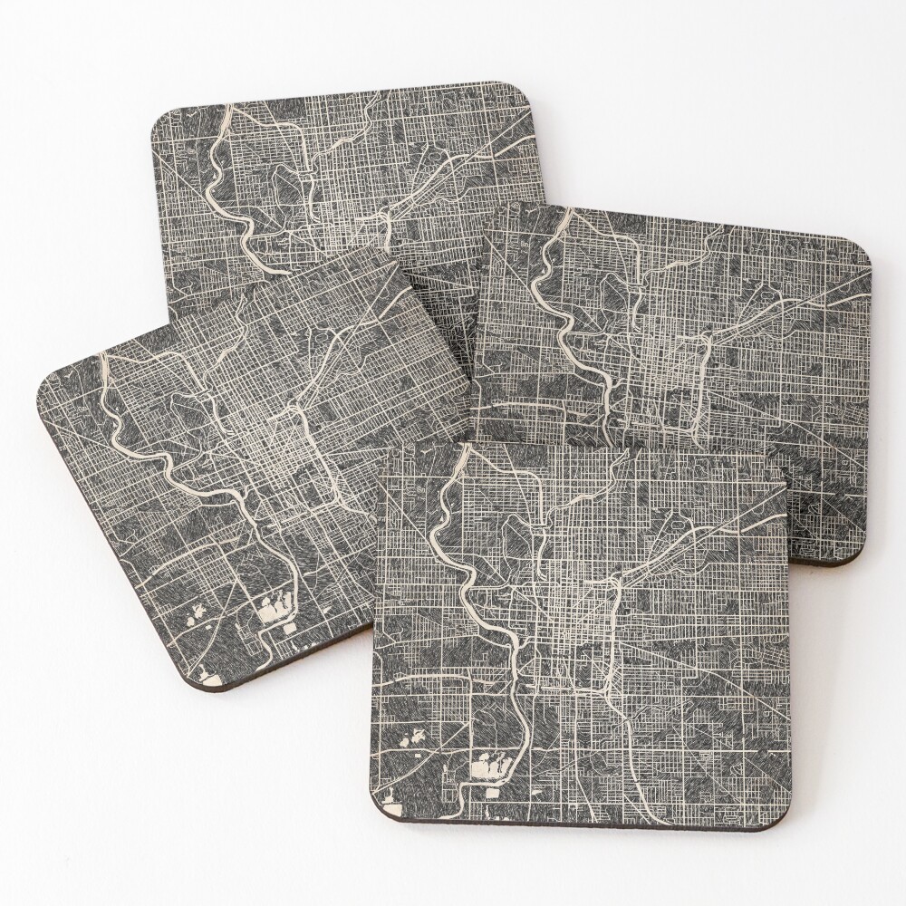 Item preview, Coasters (Set of 4) designed and sold by InkMaps.