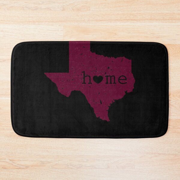 Item preview, Texas Home Is Where the Heart Is Distressed Maroon Map designed and sold by margarettil63.