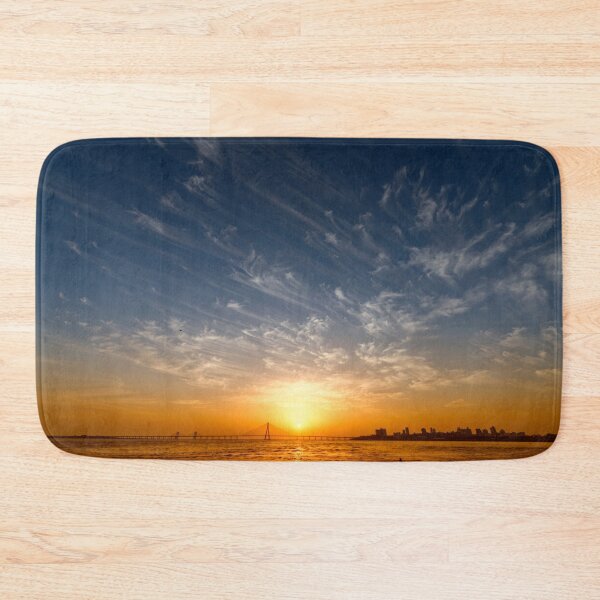 Item preview, Mumbai sea-link and cloud pattern at sunset, India,Wall art, Print, designed and sold by CameraDesign.