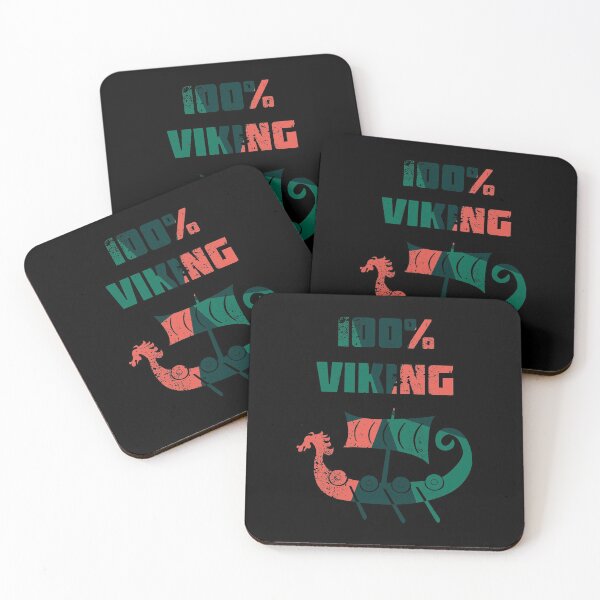 Item preview, 100% Viking – Norse Longship With Tricolored Shield Color Pattern designed and sold by The Green Corner.
