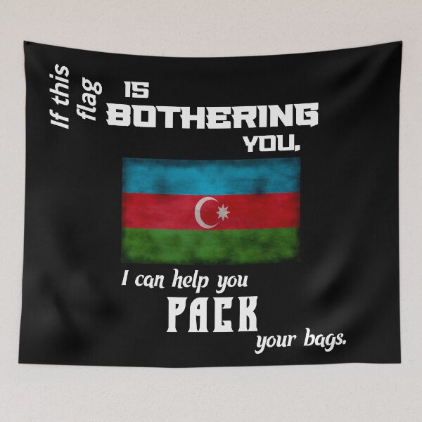 Item preview, Azerbaijan flag - pack your bags designed and sold by 2Girls1Shirt.