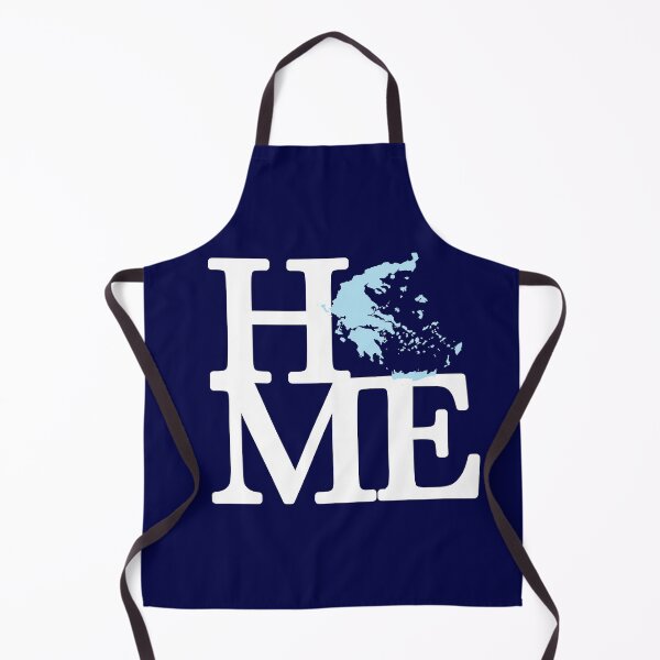 Item preview, "HOME" Typography with the map of Greece designed and sold by Happy Puppy Print On Demand.