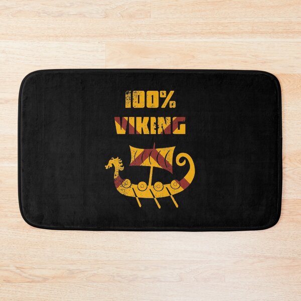 Item preview, 100% Viking – Norse Longship With Yellow and Red Shield Color Pattern designed and sold by The Green Corner.