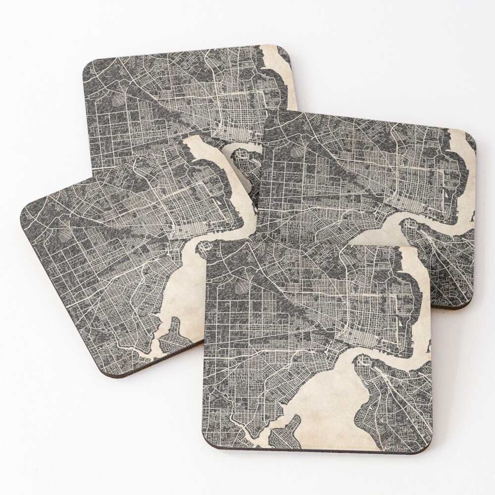 Item preview, Coasters (Set of 4) designed and sold by InkMaps.