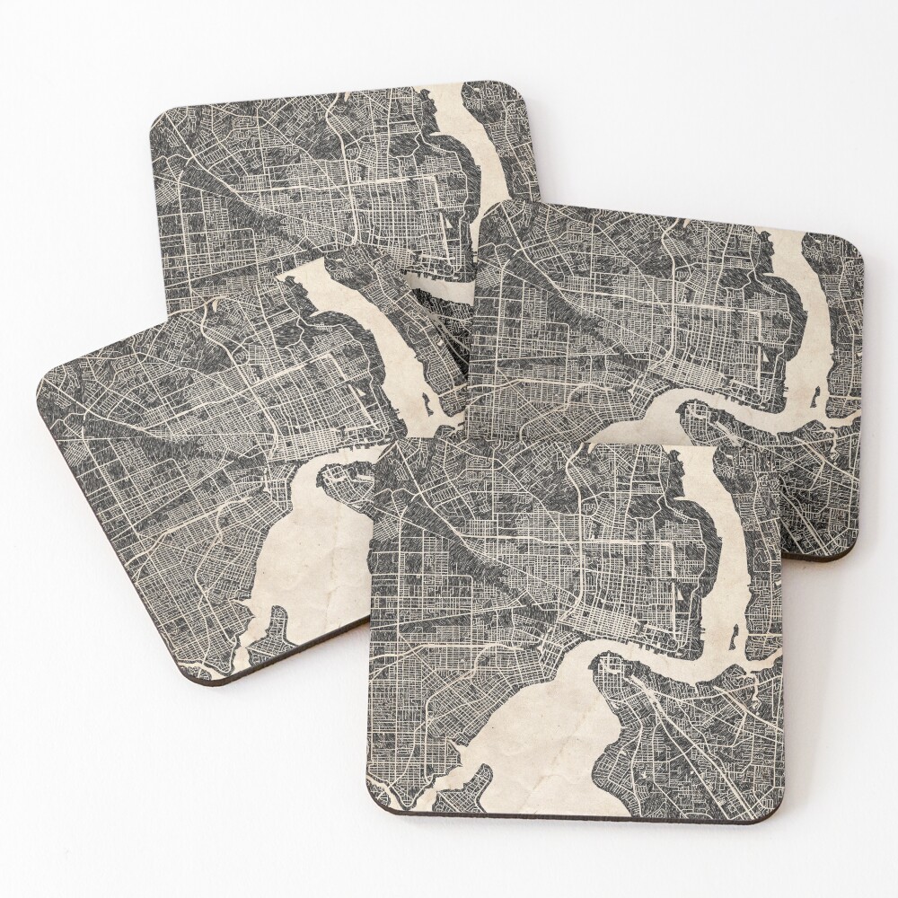 Item preview, Coasters (Set of 4) designed and sold by InkMaps.