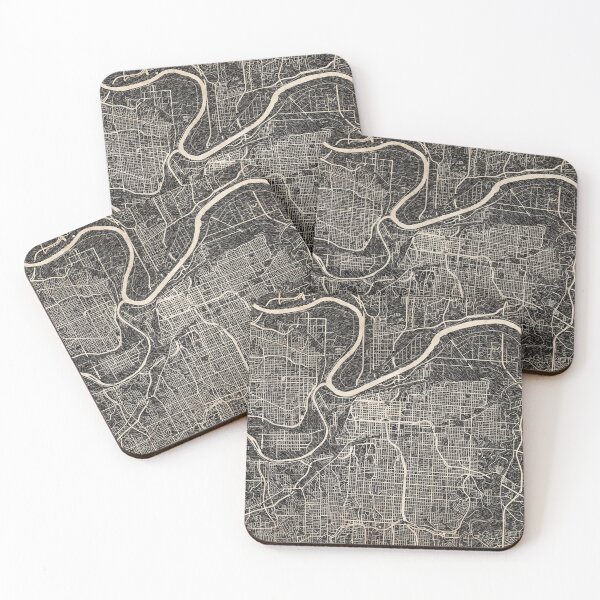 Item preview, KANSAS CITY map Kansas Ink lines designed and sold by InkMaps.