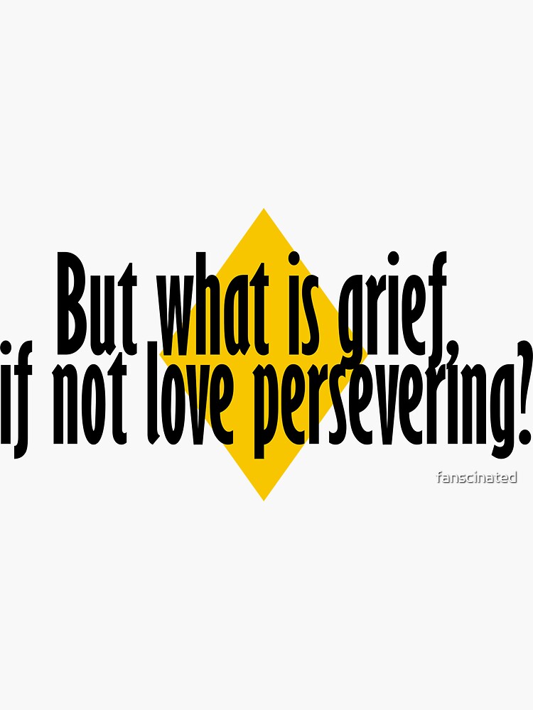 "WANDAVISION "But what is grief, if not love persevering?"" Sticker for Sale by fanscinated