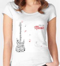 Guitar Women's Fitted Scoop T-Shirt