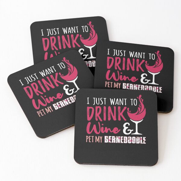 Item preview, Have some wine and pet my Bernedoodle - dog design for dog and wine lovers designed and sold by fantasyy.