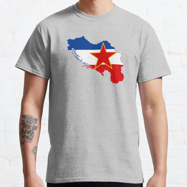 Flag Map of Yugoslavia  Classic T-Shirt