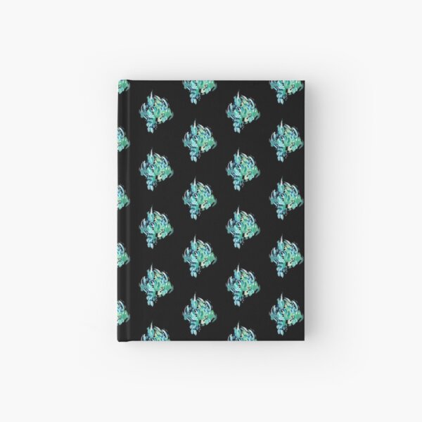 "Green and Blue Cyclone on Black" (2015) Hardcover Journal