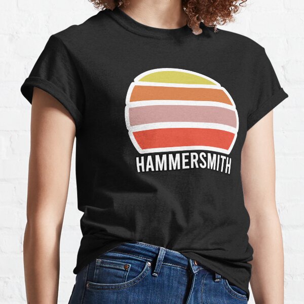 Hammersmith London Underground Train Station Abstract Vintage Sunset Souvenir Classic T-Shirt