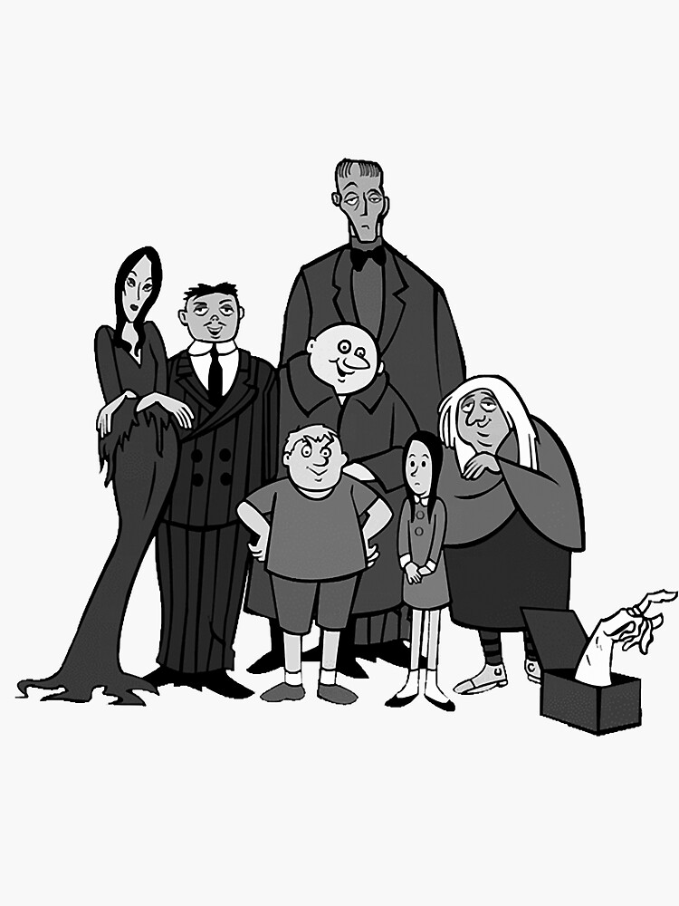 Wednesday Thing Sticker  Addams family characters, Halloween drawings,  Halloween painting