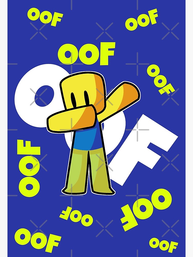 Roblox Oof Dabbing Dab Hand Drawn Gaming Noob T For Gamers Canvas Print By Smoothnoob 