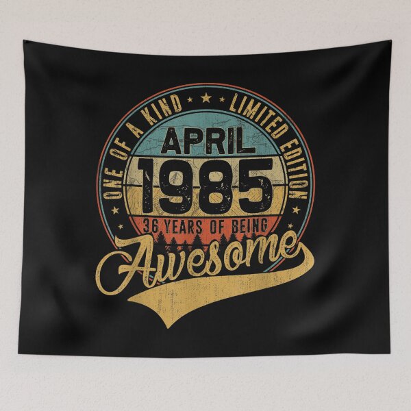 Item preview, 36th Birthday Gift Retro April 1985 36 Yrs Old 36th Bday designed and sold by ADAMANDREWSAU.