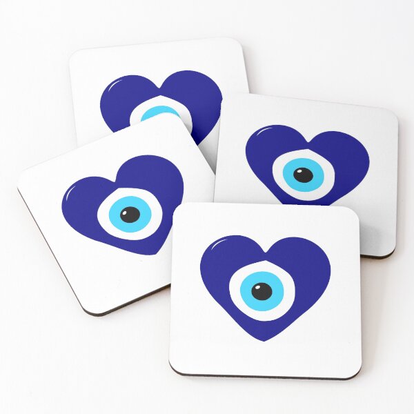 Item preview, Nazar evil eyes pearl heart / white designed and sold by emeksedesign.