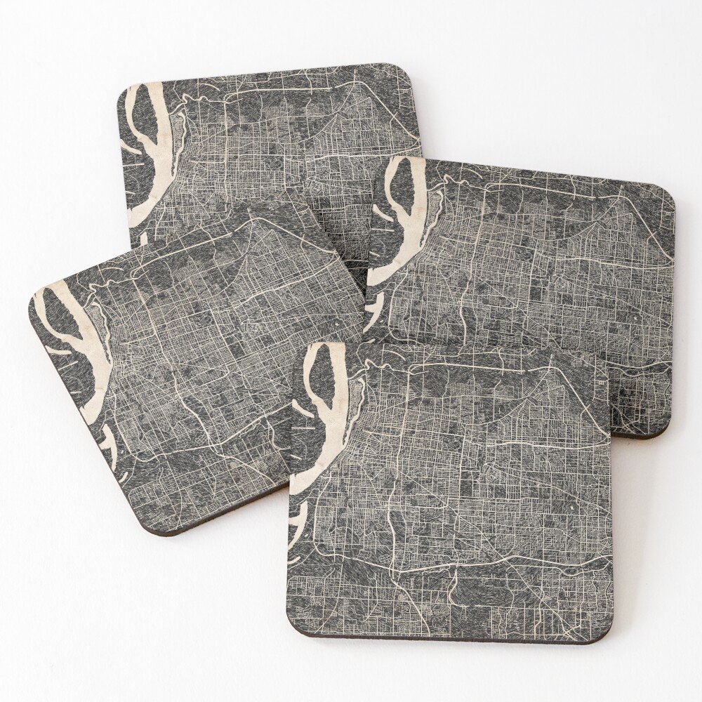 Item preview, Coasters (Set of 4) designed and sold by InkMaps.