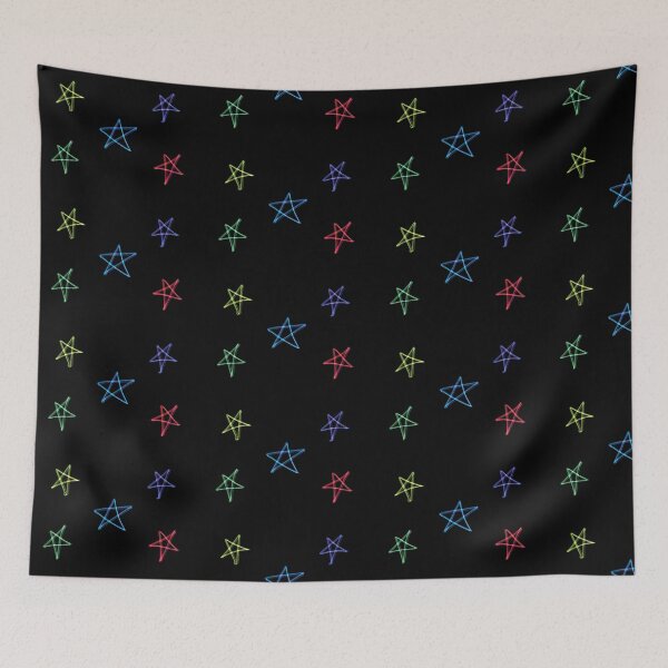 Item preview, neon star patterns abstract colorful pattern designed and sold by cathelkav.
