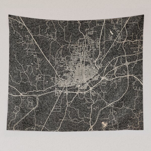 Item preview, MERIDIAN map Mississippi Ink lines designed and sold by InkMaps.