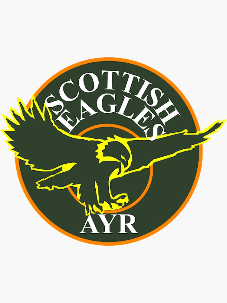 "Ayr Scottish Eagles Ice Hockey Team Retro Logo" Sticker for Sale by