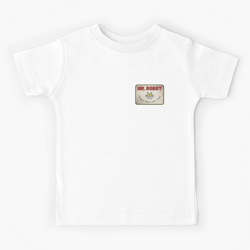 Mr Robot Patch Kids T Shirt By Marslegarde Redbubble - roblox mr robot shirt