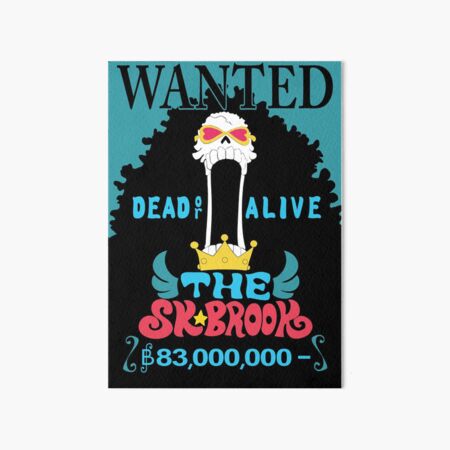 SOUL KING BROOK Bounty Wanted Poster une pièce Impression rigide