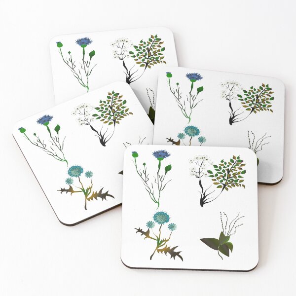 Item preview, Set of stylized floral abstract plants designed and sold by SidorovaOO.
