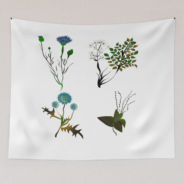 Item preview, Set of stylized floral abstract plants designed and sold by SidorovaOO.