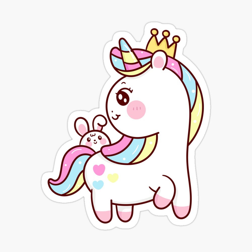 Transparent Horse And Pony Clipart - Rainbow Cute Unicorn Drawings, HD Png  Download , Transparent Png Image - PNGitem