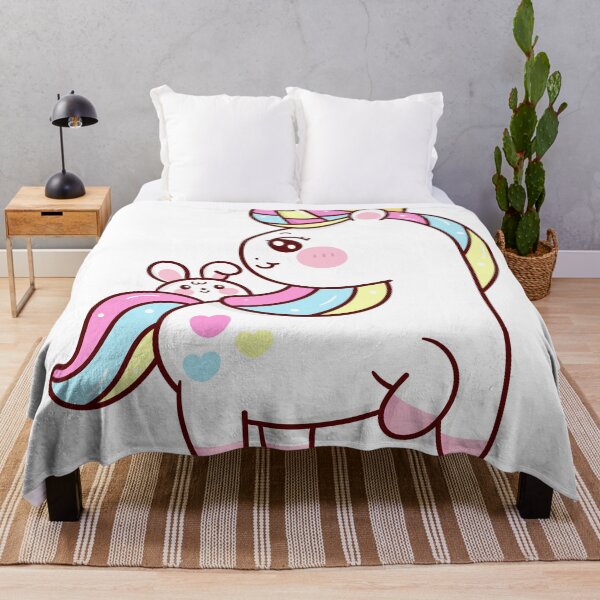 Item preview, Cute Unicorn princess with easter bunny rabbit pony cartoon kawaii animals background pastel heart Valentines day gift designed and sold by vividdiy8.