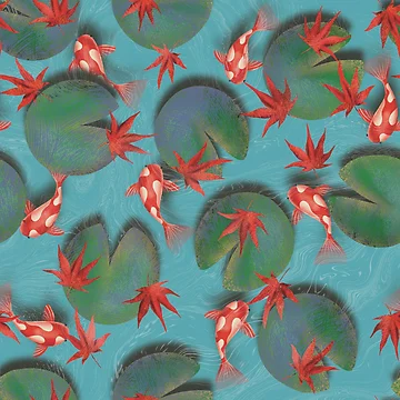 Artwork thumbnail, Lilly Koi Maple by pixiepatterns