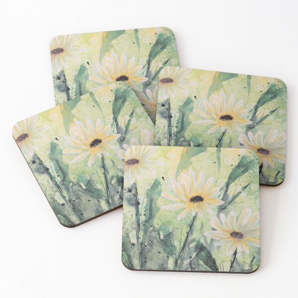 Item preview, Daisy Dance Modern Art Watercolor designed and sold by Karlena Lewin Studio.