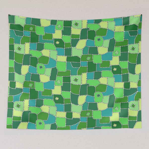 Item preview, Patchwork Quilt  // Fields of Green designed and sold by The Wellington Boot.