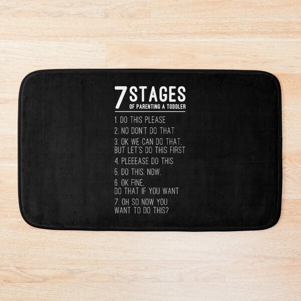 Item preview, 7 Stages of Parenting a Toddler - Light Print designed and sold by GeekyMumDesigns.