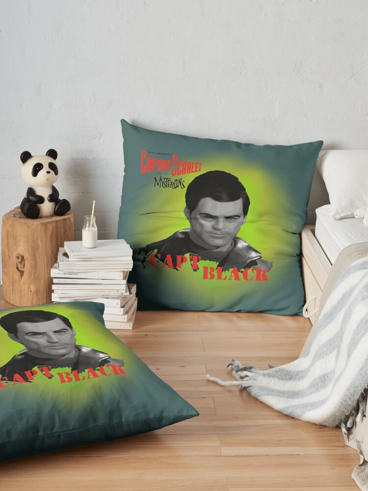 Alternate view of Captain Scarlet and the Mysterons Captain Black Floor Pillow