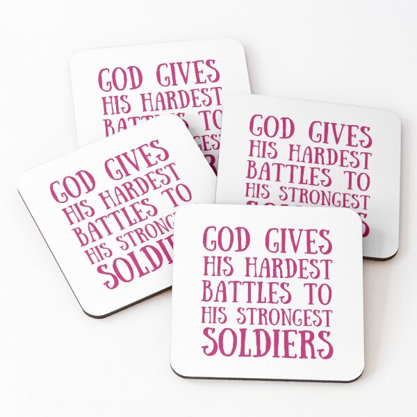 Item preview, Breast Cancer Support - God gives his hardest battles to his strongest soldiers designed and sold by FightCancer.
