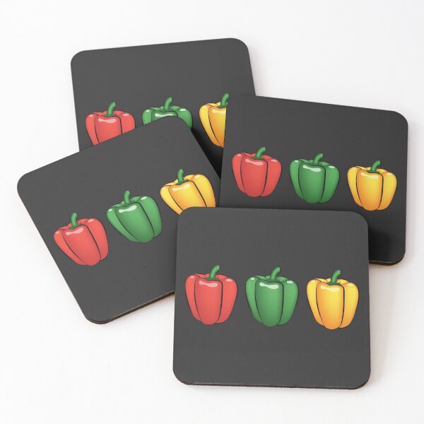 Item preview, Red green yellow peppers designed and sold by Gezwompl.