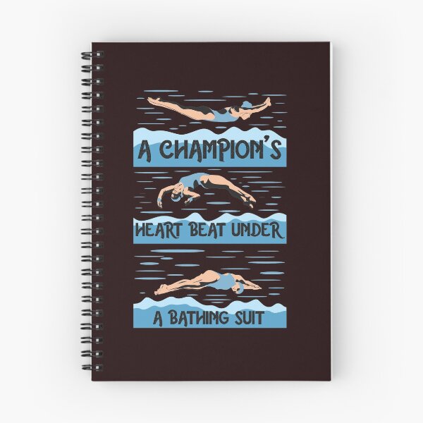 Item preview, A champions heart beat under a bathing suit.  Swimming designed and sold by LoveSynchro.