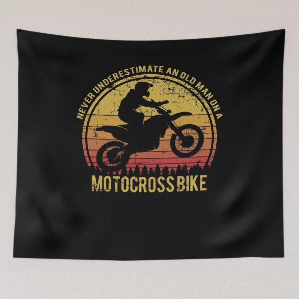 Item preview, Never Underestimate an Old Man On A Motocross Bike designed and sold by starider.