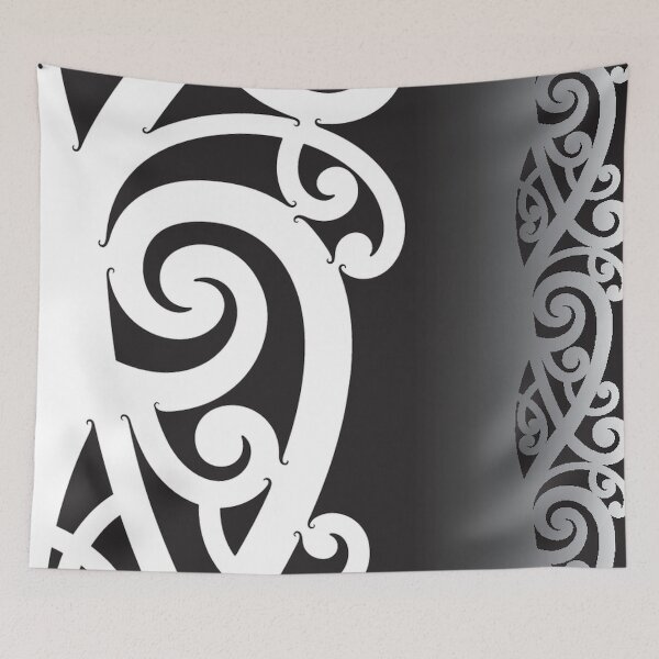 Item preview, Black and White Layered Māori Koru Design designed and sold by Uncommon Cents.